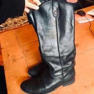 Black leather Frye boots